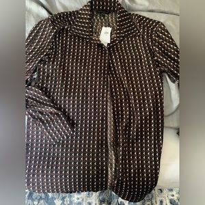 Banana Republic Factory patterned button down top NWT